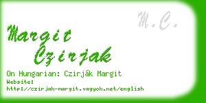 margit czirjak business card